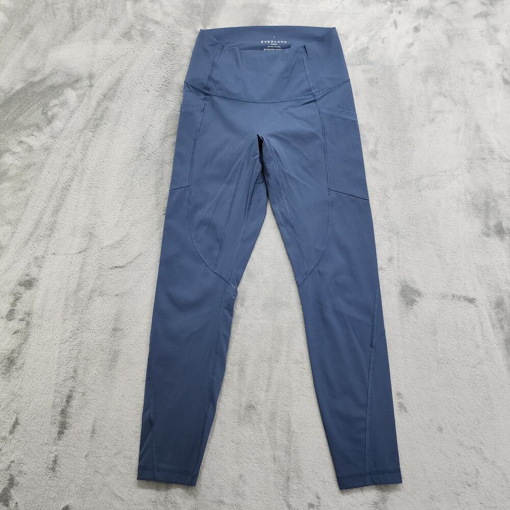 Everlane The Perform Leggings Womens S Blue High Waist Pockets Workout Yoga‎ Gym